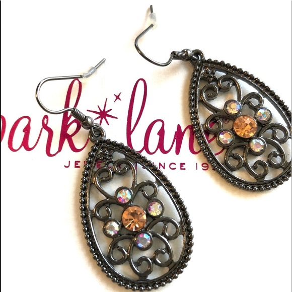 Park Lane Encore Earrings 🆕 Hematite Aurora Borealis - Picture 10 of 13